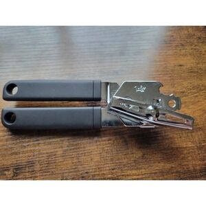 Used Stainless Steel Can Opener w/Black Polymer Handle